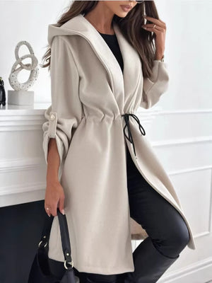 100% polyester Care instructions: Machine wash cold coat in Apricot with relaxed silhouette
