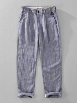 trousers in Dark Blue with pocketed and full-length