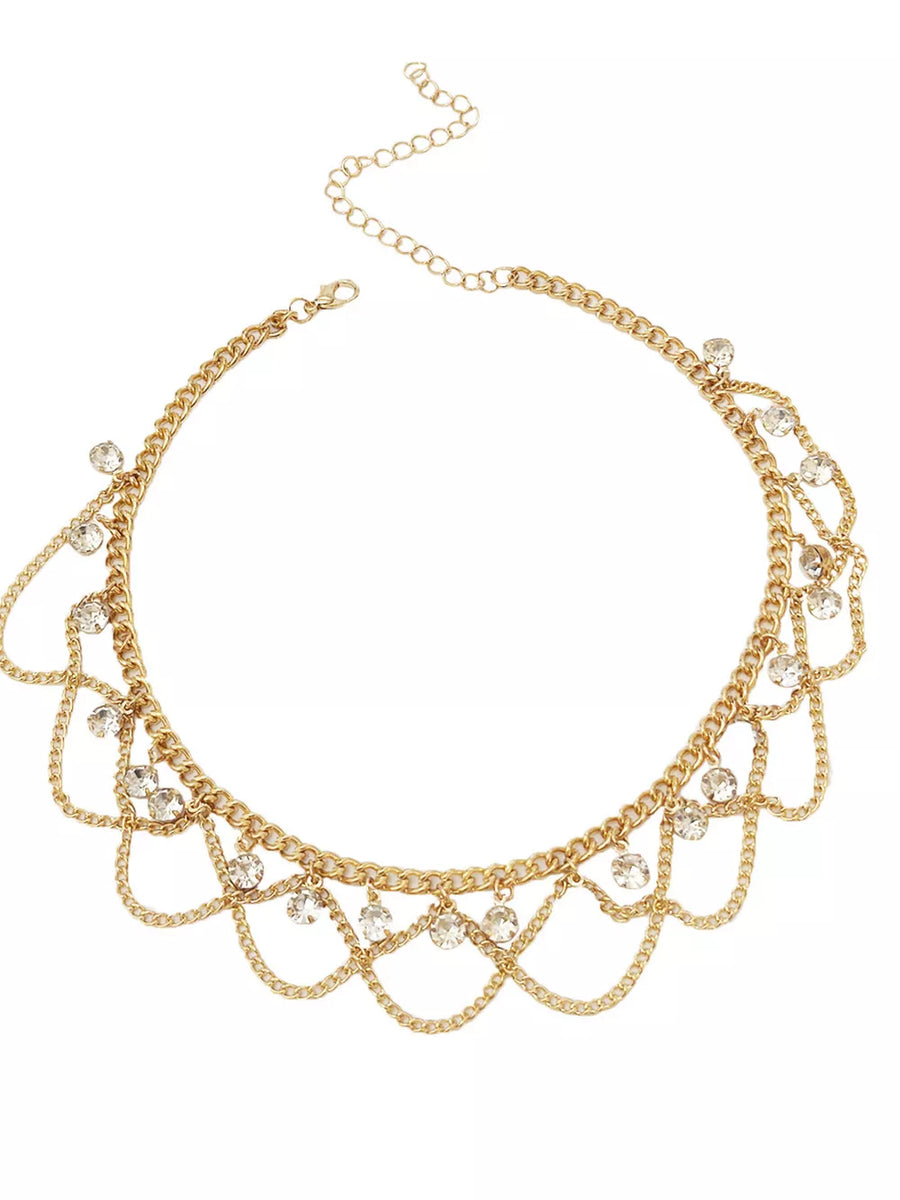 glam necklace in gold with n/a