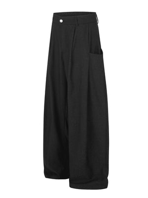 95%polyester,5%spandex Care instructions: Machine wash cold wide-leg pants in Black with wide-leg silhouette