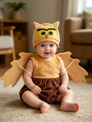 95% cotton, 5% spandex Care instructions: Machine wash cold costume set in brown with relaxed silhouette
