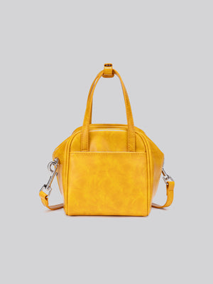 Star-Charm PU Leather Crossbody Bag in Yellow with star charm