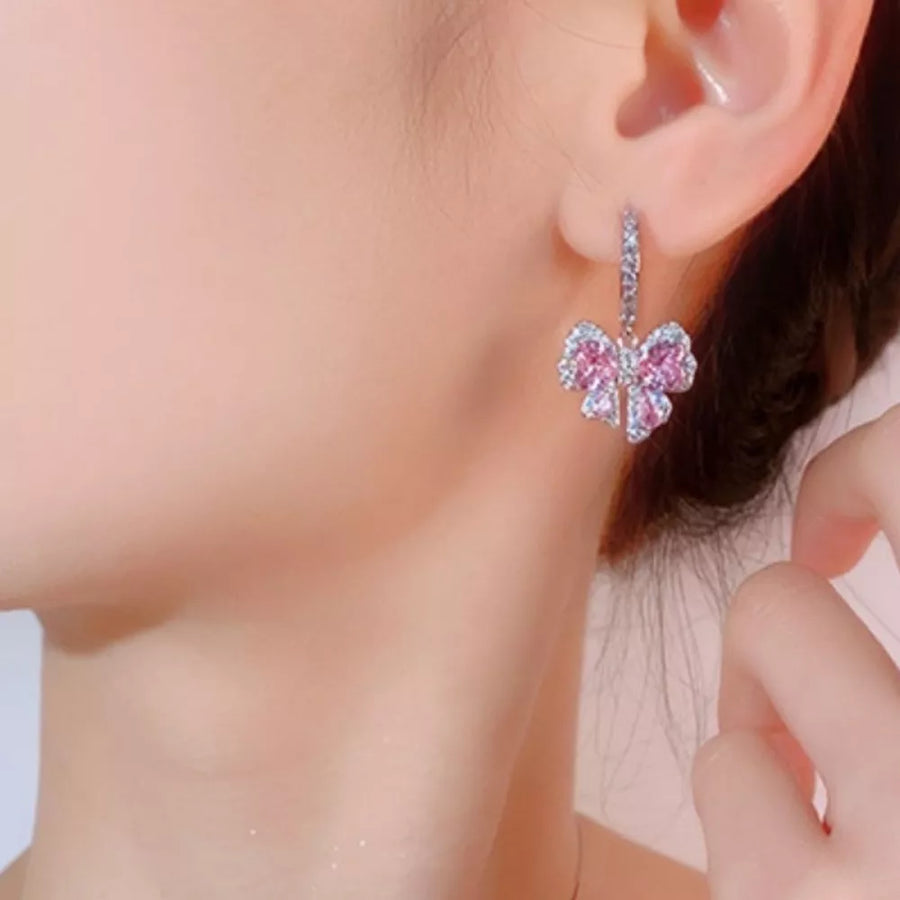 Copper,Zircon,Silver-plated Care instructions: Avoid wearing during exercise, as earrings in Silver with drop silhouette
