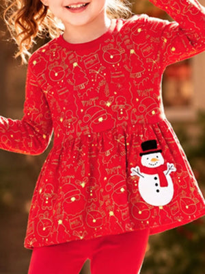 gold set featuring applique and novelty print