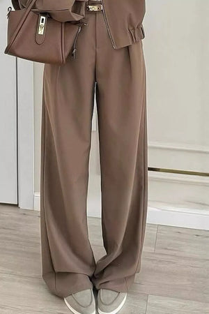 100% polyester Care instructions: Machine wash cold matching set in Dark Gray with relaxed silhouette