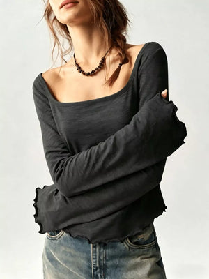 Light Green t-shirt with stretchy and long sleeve