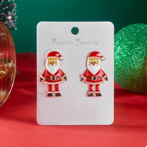 Red earrings with 1.3 inches and post-and-back