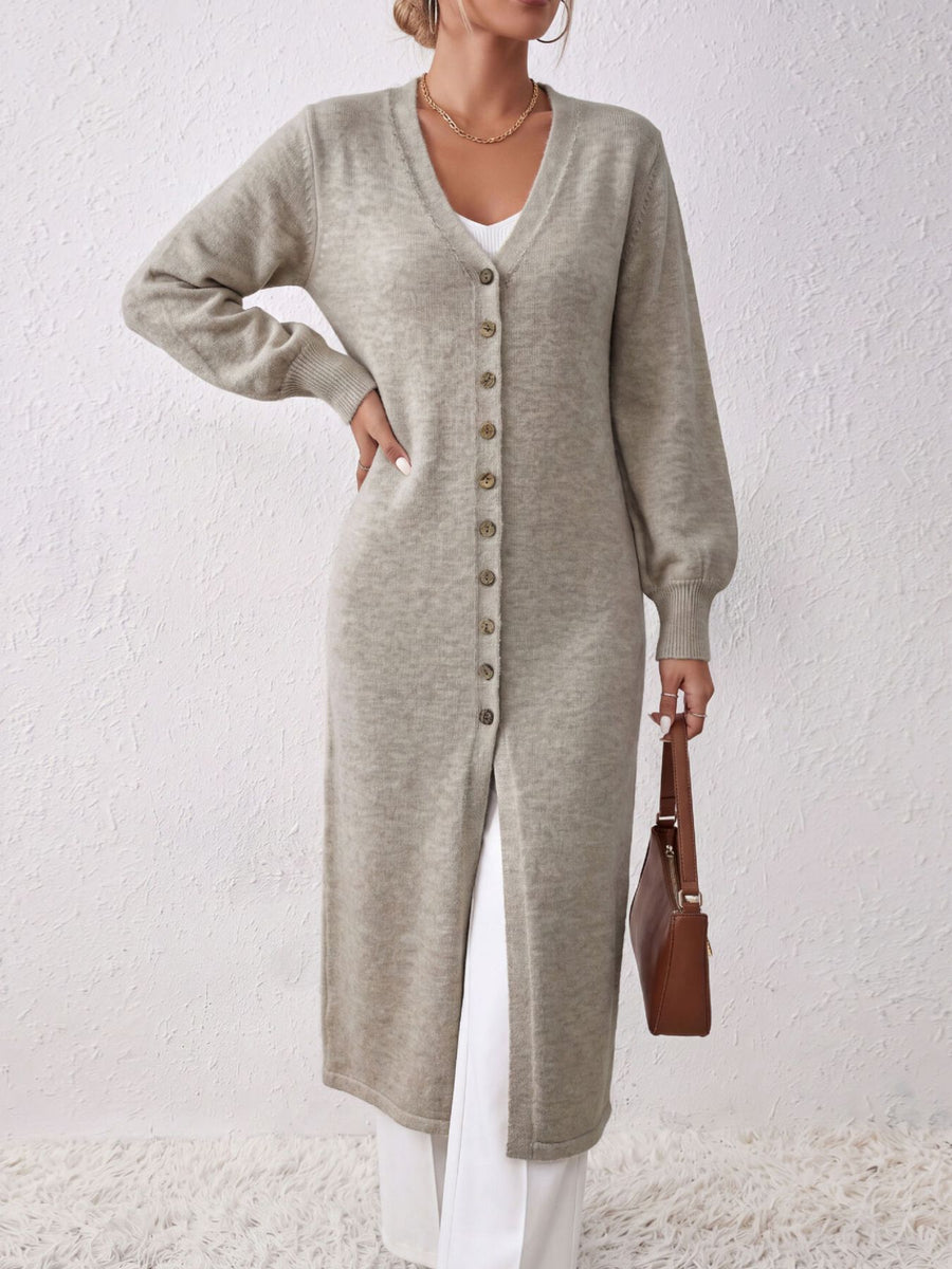100% polyester Care instructions: Machine wash cold cardigan in Deep Red with relaxed silhouette