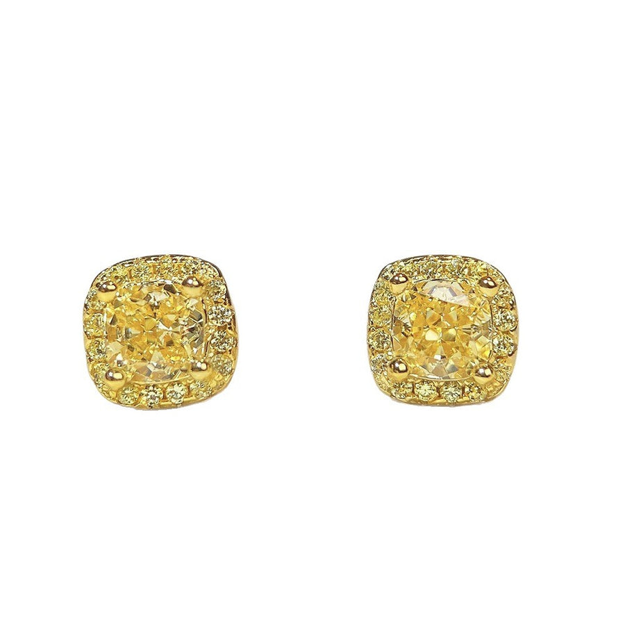 earrings in yellow