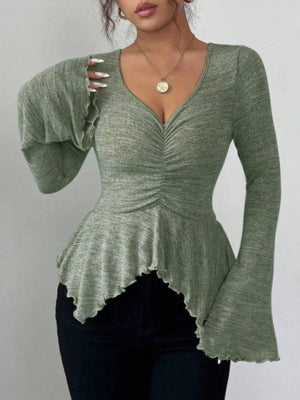 Pink peplum top