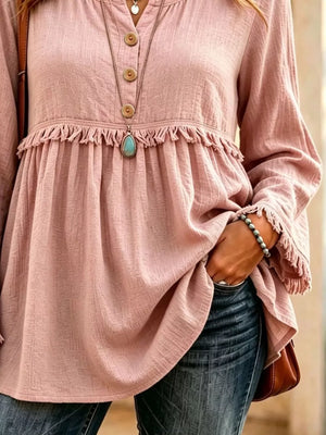 100% polyester Care instructions: Machine wash cold blouse in Black with A-line silhouette