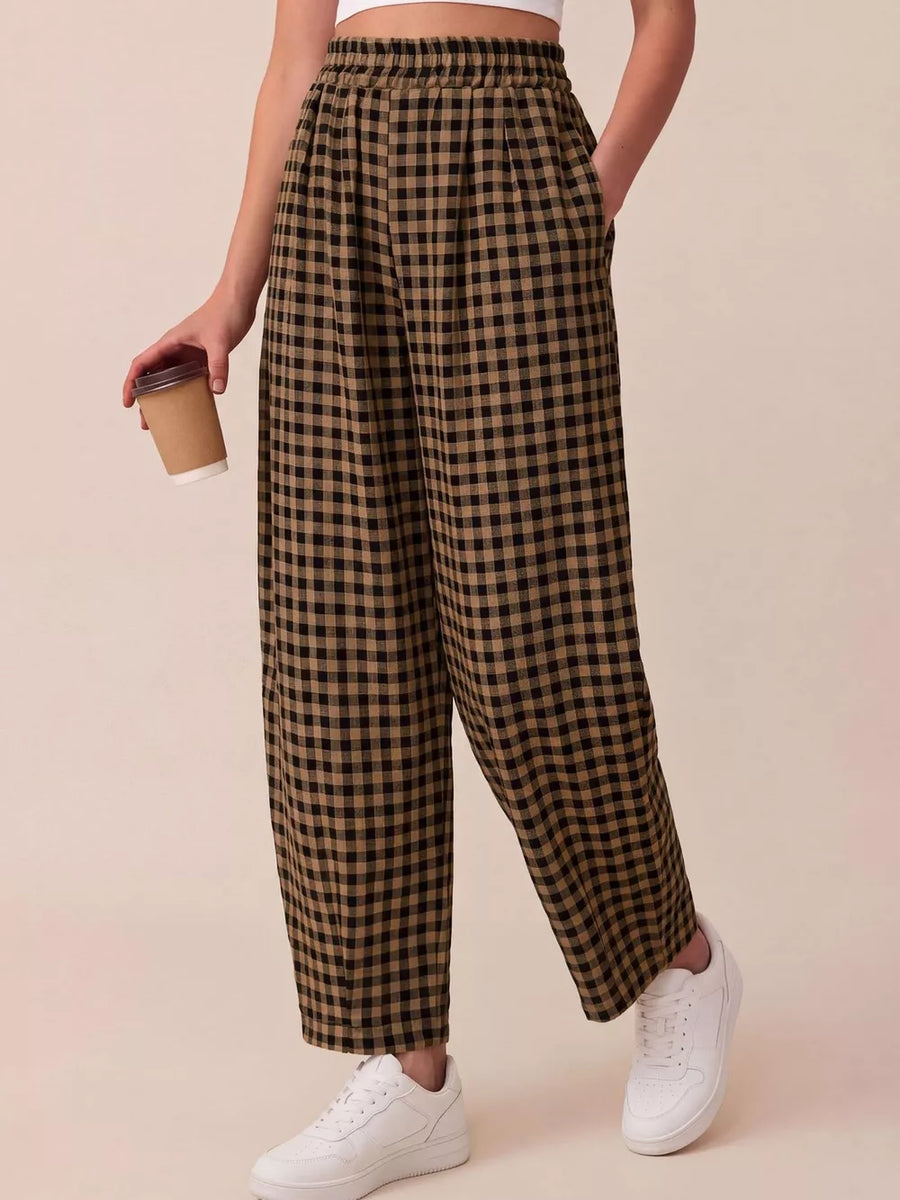black wide-leg pants