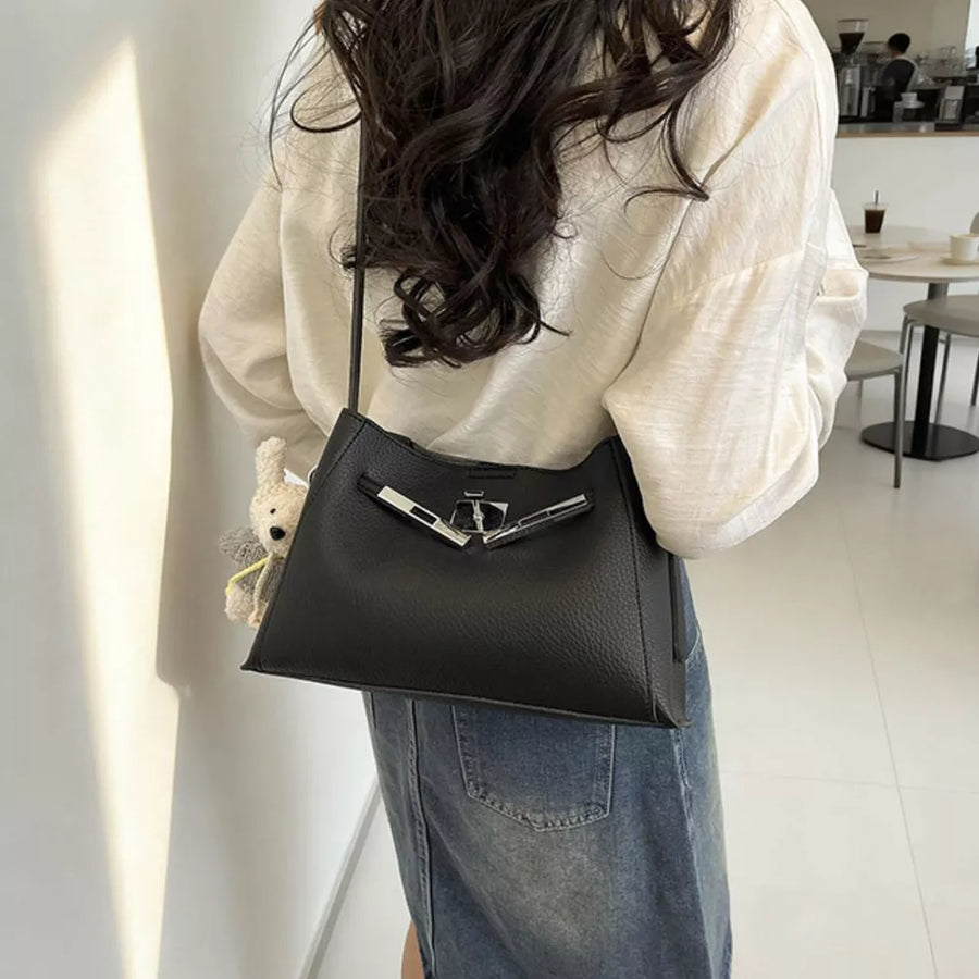 Lock Detail Crossbody Bag option 8