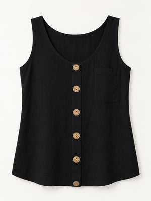 Light Green relaxed tank top with round neck