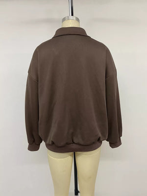 brown sweatshirt