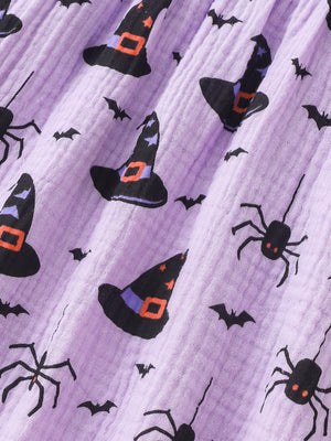 lavender A-line dress with knee-length and pullover