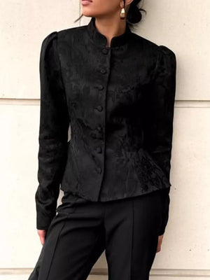 peplum top featuring floral in Brown with 100% polyester Care instructions: Machine wash cold texture