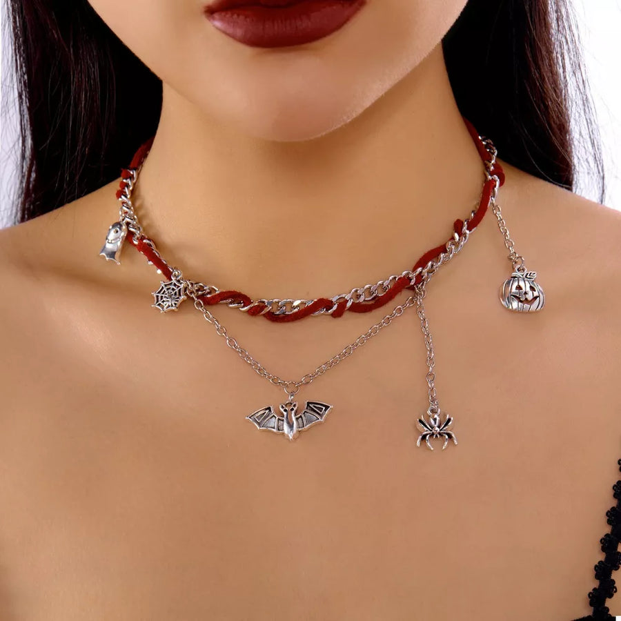 Alloy, Silver-plated Care instructions: Avoid wearing during exercise, as sweat necklace in burgundy with fitted silhouette