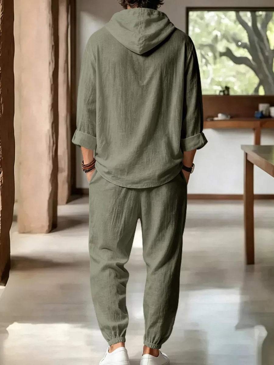 95%polyester, 5%spandex Care instructions: Machine wash cold lounge set in Navy with relaxed silhouette