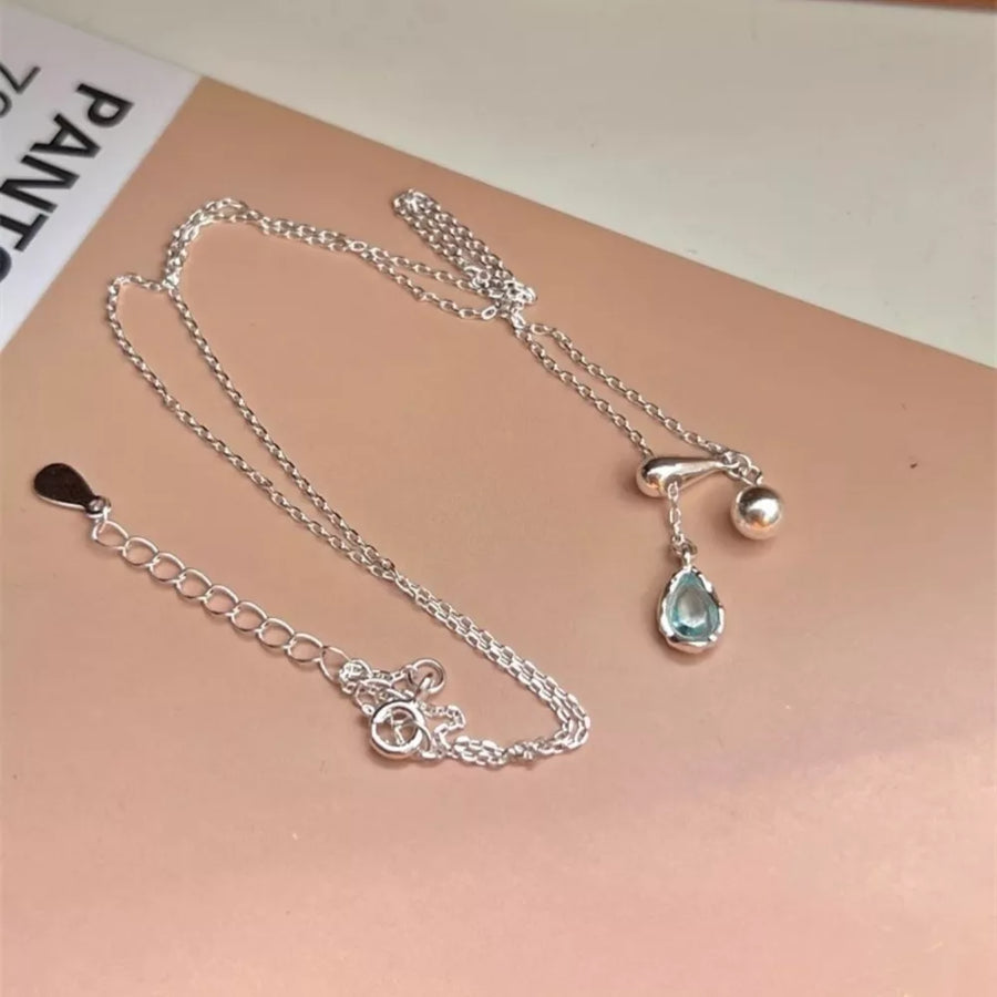 925 Sterling Silver Y-shaped Drop Necklace in silver with Y-shaped