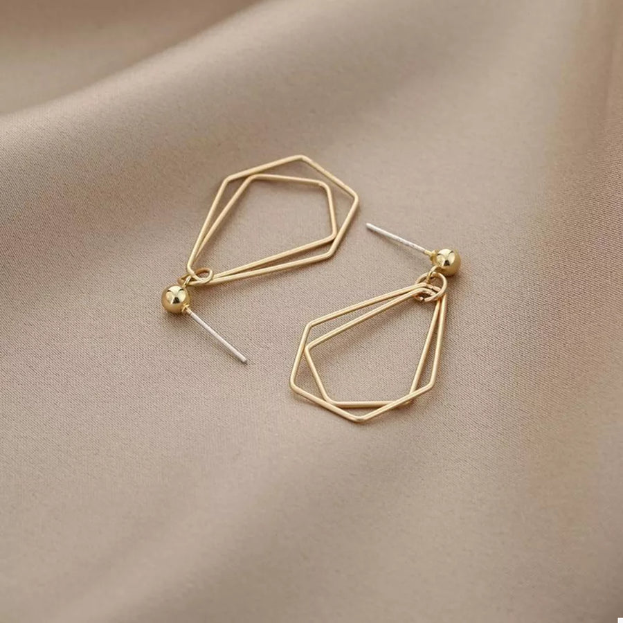 18K Gold-Plated,Alloy Care instructions: Avoid wearing during exercise, as sweat earrings in gold with drop silhouette