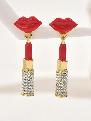 18K Gold-Plated, Resin, Stainless Steel, Rhinestone Care instructions: Avoid wea earrings in clear with straight silhouette