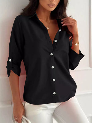 Burgundy button-down shirt