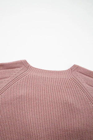 cardigan in Dusty Pink with buttoned and waist-length