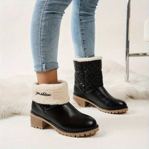 PU Leather,Fluff,Rubber Imported Size & boots in light beige with regular silhouette