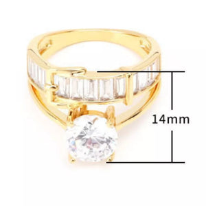 glam ring in clear with not applicable