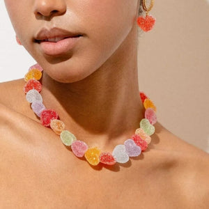 Resin,Copper,Zircon Care instructions: Avoid wearing during exercise, as sweat w necklace in yellow with chunky silhouette
