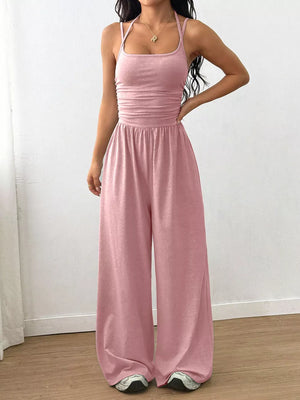 dark brown jumpsuit with maxi and pullover