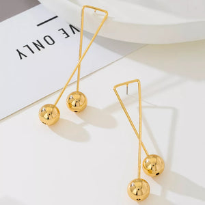 18K Gold-Plated,Alloy Care instructions: Avoid wearing during exercise, as sweat earrings in gold with straight silhouette