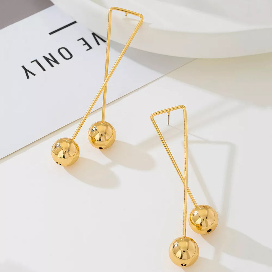 18K Gold-Plated,Alloy Care instructions: Avoid wearing during exercise, as sweat earrings in gold with straight silhouette