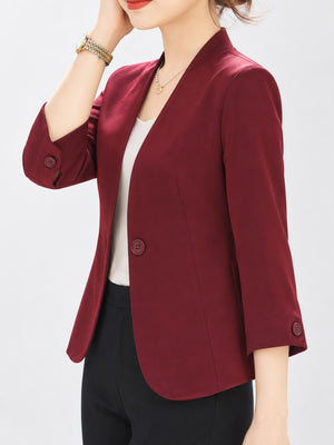 classic blazer in Burgundy with notch lapel