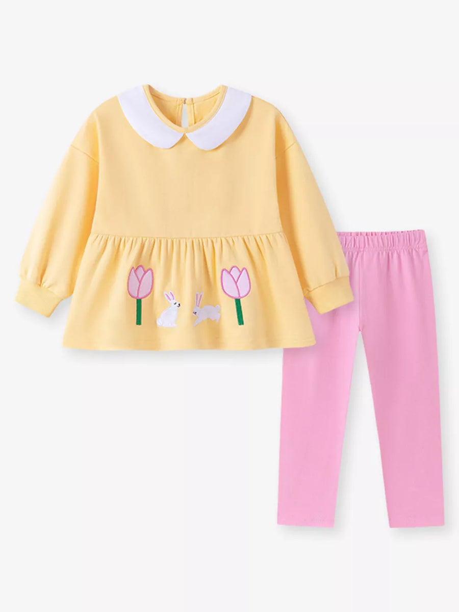 90% cotton, 10% polyester Care instructions: Machine wash cold sweatshirt in blush pink with A-line silhouette