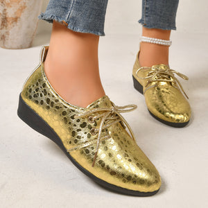 loafers featuring abstract-print in Golden with PU Leather,Rubber Imported Size & texture