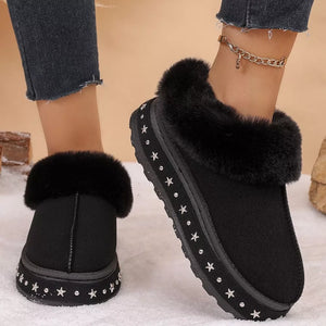 Polyester,Fluff,Rubber Imported Size & ankle boots in ivory with boot silhouette