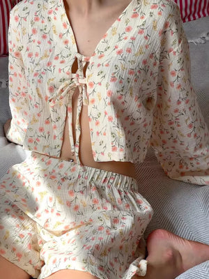 100% cotton Care instructions: Machine wash cold lounge set in yellow with relaxed silhouette