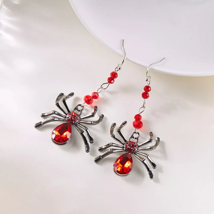 earrings in gunmetal with dangle and dangle