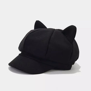 cotton Imported Size & hat in black with structured silhouette