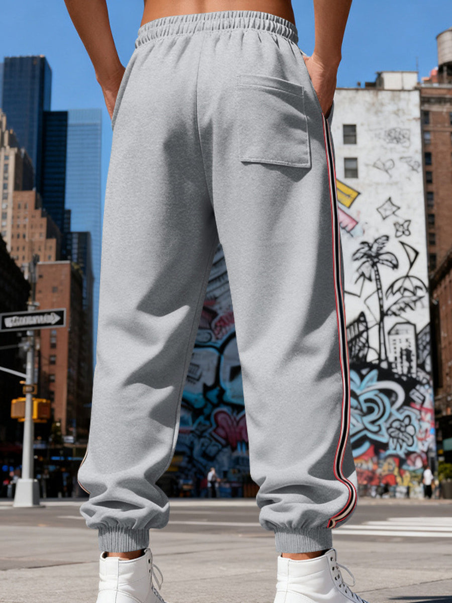 joggers in olive green with drawstring waist and full-length