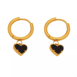black earrings