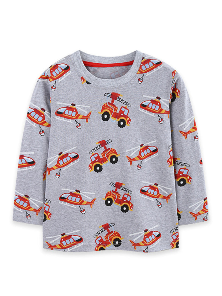 heather grey t-shirt with hip-length and pullover