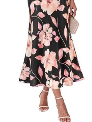 White midi skirt with not lined and sleeveless