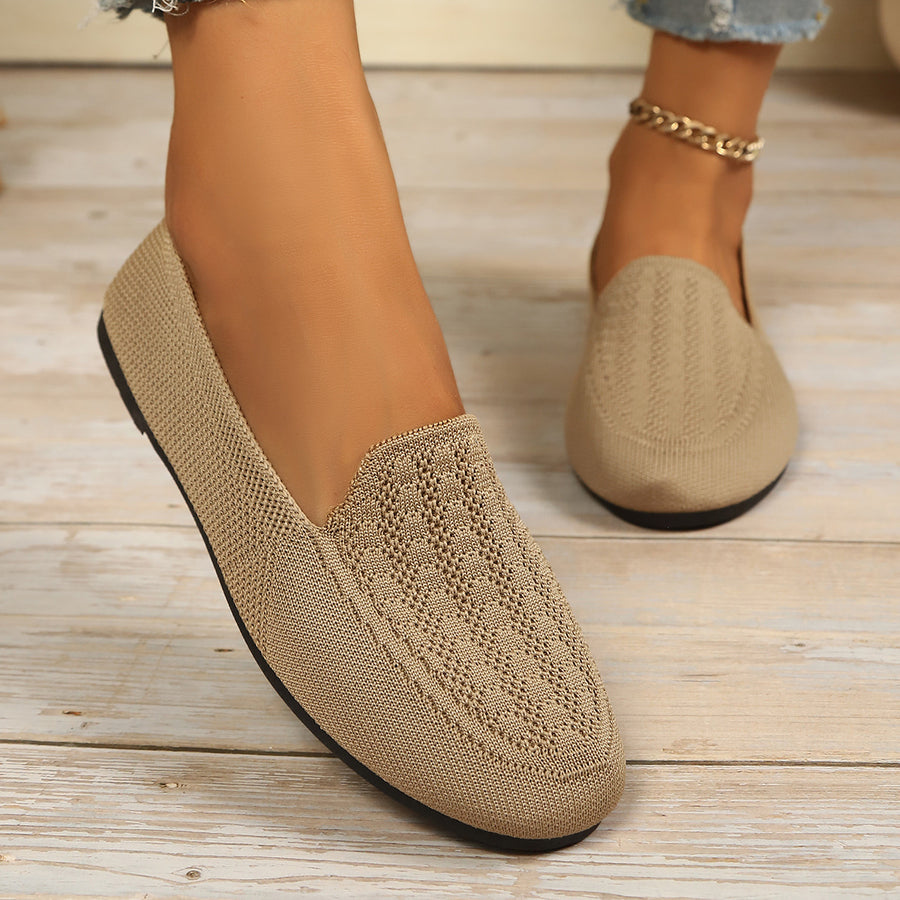 flats featuring geometric in beige with Mesh,Rubber Imported Size & texture