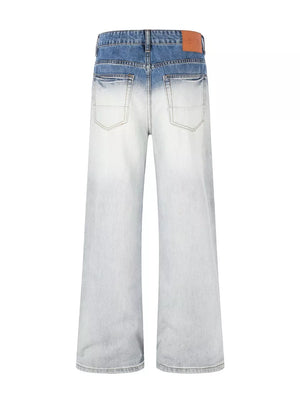 83% Cotton 13% Lyocell 4% Linen Care instructions: Machine wash cold jeans in Blue with wide-leg silhouette