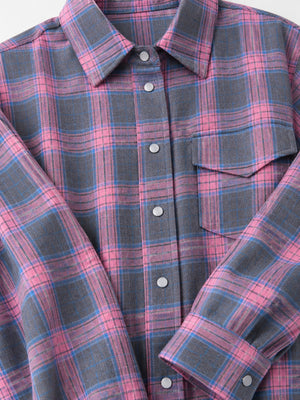 button-down shirt in lime green with pocketed and hip-length