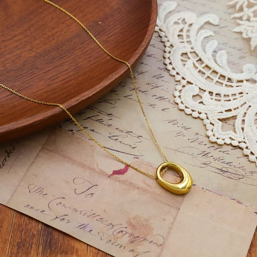 gold with necklace with 18K gold-plated