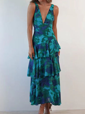 100% polyester Care instructions: Machine wash cold maxi dress in Scarlet with A-line silhouette